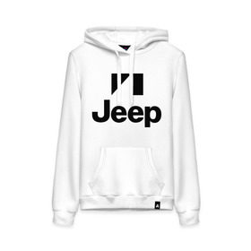 Женская толстовка хлопок с принтом Jeep logo , френч-терри, мягкий теплый начес внутри (100% хлопок) | карман-кенгуру, эластичные манжеты и нижняя кромка, капюшон с подкладом и шнурком | jeep | автомобиль jeep | автомобиль джип | джип | логотип jeep | логотип джип