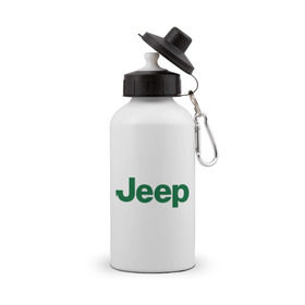 Бутылка спортивная с принтом Logo Jeep , металл | емкость — 500 мл, в комплекте две пластиковые крышки и карабин для крепления | jeep | автомобиль jeep | автомобиль джип | джип | логотип jeep | логотип джип