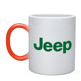 Кружка хамелеон с принтом Logo Jeep , керамика | меняет цвет при нагревании, емкость 330 мл | Тематика изображения на принте: jeep | автомобиль jeep | автомобиль джип | джип | логотип jeep | логотип джип