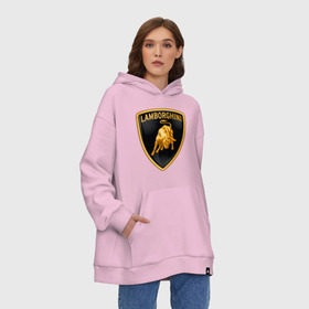 Худи SuperOversize хлопок с принтом Lamborghini logo , 70% хлопок, 30% полиэстер, мягкий начес внутри | карман-кенгуру, эластичная резинка на манжетах и по нижней кромке, двухслойный капюшон
 | lamborghini | автомобиль lamborghini | ламборджини | ламборджини автомобиль | логотип lamborghini | логотип ламборджини