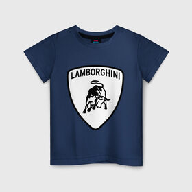 Детская футболка хлопок с принтом Lamborghini лого , 100% хлопок | круглый вырез горловины, полуприлегающий силуэт, длина до линии бедер | lamborghini | автомобиль lamborghini | ламборджини | ламборджини автомобиль | логотип lamborghini | логотип ламборджини