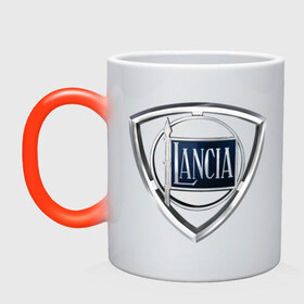 Кружка хамелеон с принтом Logo lancia , керамика | меняет цвет при нагревании, емкость 330 мл | lancia | автомобиль lancia | автомобиль лансия | лансия | логотип lancia | логотип лансия