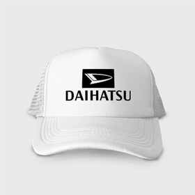 Кепка тракер с сеткой с принтом Daihatsu , трикотажное полотно; задняя часть — сетка | длинный козырек, универсальный размер, пластиковая застежка | daihatsu | автомобиль daihatsu | логотип daihatsu