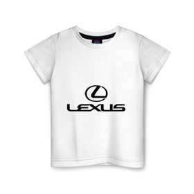 Детская футболка хлопок с принтом Lexus logo , 100% хлопок | круглый вырез горловины, полуприлегающий силуэт, длина до линии бедер | Тематика изображения на принте: lexus | автобренды | автолюбителям | бренд | лексус | логотип