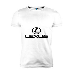 Мужская футболка премиум с принтом Lexus logo , 92% хлопок, 8% лайкра | приталенный силуэт, круглый вырез ворота, длина до линии бедра, короткий рукав | lexus | автобренды | автолюбителям | бренд | лексус | логотип