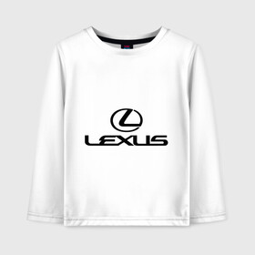 Детский лонгслив хлопок с принтом Lexus logo , 100% хлопок | круглый вырез горловины, полуприлегающий силуэт, длина до линии бедер | lexus | автобренды | автолюбителям | бренд | лексус | логотип