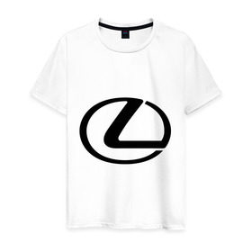 Мужская футболка хлопок с принтом Logo lexus , 100% хлопок | прямой крой, круглый вырез горловины, длина до линии бедер, слегка спущенное плечо. | lexus | автобренды | автолюбителям | бренд | лексус | логотип