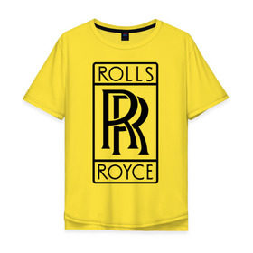 Мужская футболка хлопок Oversize с принтом Rolls-Royce logo , 100% хлопок | свободный крой, круглый ворот, “спинка” длиннее передней части | rolls royce | rr | автобренды | автолюбителям | бренд | логотип | ролл ройс | ролс ройс