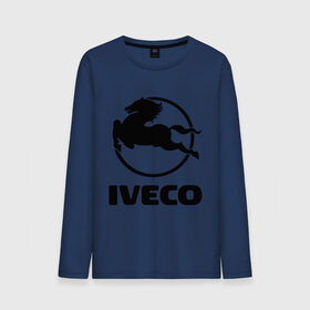 Мужской лонгслив хлопок с принтом Iveco , 100% хлопок |  | iveco | автобренды | автолюбителям | бренд | ивеко | логотип