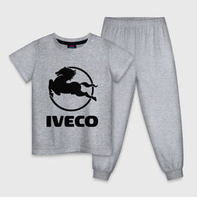Детская пижама хлопок с принтом Iveco , 100% хлопок |  брюки и футболка прямого кроя, без карманов, на брюках мягкая резинка на поясе и по низу штанин
 | iveco | автобренды | автолюбителям | бренд | ивеко | логотип