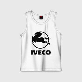 Детская майка хлопок с принтом Iveco ,  |  | iveco | автобренды | автолюбителям | бренд | ивеко | логотип