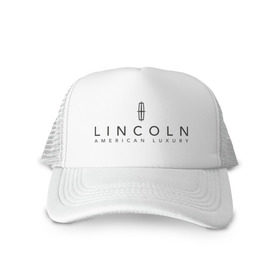 Кепка тракер с сеткой с принтом Lincoln logo , трикотажное полотно; задняя часть — сетка | длинный козырек, универсальный размер, пластиковая застежка | Тематика изображения на принте: lincoln | автобренды | автолюбителям | бренд | линкольн | логотип