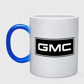 Кружка хамелеон с принтом GMC logo , керамика | меняет цвет при нагревании, емкость 330 мл | gmc | дженерал моторс | логотип | машина