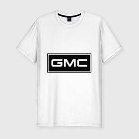 Мужская футболка премиум с принтом GMC logo , 92% хлопок, 8% лайкра | приталенный силуэт, круглый вырез ворота, длина до линии бедра, короткий рукав | gmc | дженерал моторс | логотип | машина