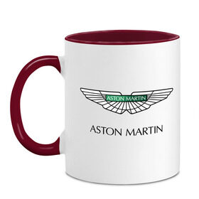 Кружка двухцветная с принтом Aston Martin logo , керамика | объем — 330 мл, диаметр — 80 мм. Цветная ручка и кайма сверху, в некоторых цветах — вся внутренняя часть | aston martin | автобренды | автолюбителям | астин мартин | астон мартин | бренд | для автовладельцев | для автолюбителей | логотип