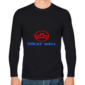 Мужской лонгслив хлопок с принтом Great Wall , 100% хлопок |  | Тематика изображения на принте: 
