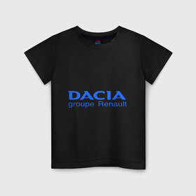 Детская футболка хлопок с принтом Dacia , 100% хлопок | круглый вырез горловины, полуприлегающий силуэт, длина до линии бедер | dacia | автобренды | автолюбителям | бренд | дачия | для автовладельцев | для автолюбителей | логотип