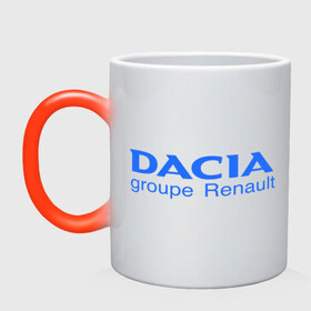 Кружка хамелеон с принтом Dacia , керамика | меняет цвет при нагревании, емкость 330 мл | dacia | автобренды | автолюбителям | бренд | дачия | для автовладельцев | для автолюбителей | логотип