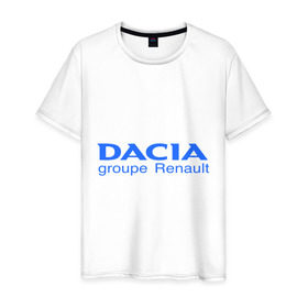 Мужская футболка хлопок с принтом Dacia , 100% хлопок | прямой крой, круглый вырез горловины, длина до линии бедер, слегка спущенное плечо. | dacia | автобренды | автолюбителям | бренд | дачия | для автовладельцев | для автолюбителей | логотип