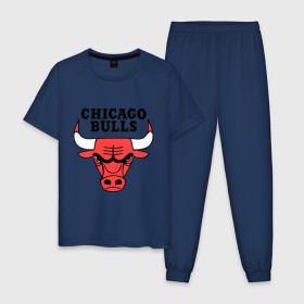 Мужская пижама хлопок с принтом Chicago bulls logo , 100% хлопок | брюки и футболка прямого кроя, без карманов, на брюках мягкая резинка на поясе и по низу штанин
 | Тематика изображения на принте: chicago bulls | newtop | swag | swag style | toplanding | одежда сваг | сваг | сваг стиль | свег | свог | свэг | чикаго булз