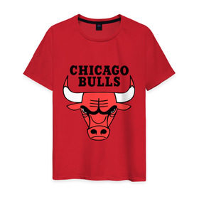 Мужская футболка хлопок с принтом Chicago bulls logo , 100% хлопок | прямой крой, круглый вырез горловины, длина до линии бедер, слегка спущенное плечо. | chicago bulls | newtop | swag | swag style | toplanding | одежда сваг | сваг | сваг стиль | свег | свог | свэг | чикаго булз