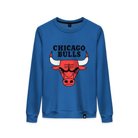 Женский свитшот хлопок с принтом Chicago bulls logo , 100% хлопок | прямой крой, круглый вырез, на манжетах и по низу широкая трикотажная резинка  | chicago bulls | newtop | swag | swag style | toplanding | одежда сваг | сваг | сваг стиль | свег | свог | свэг | чикаго булз