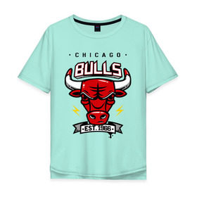 Мужская футболка хлопок Oversize с принтом Chicago bulls swag , 100% хлопок | свободный крой, круглый ворот, “спинка” длиннее передней части | Тематика изображения на принте: булс | чикаго
