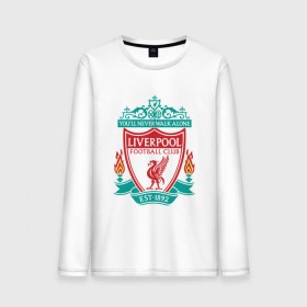 Мужской лонгслив хлопок с принтом Liverpool logo , 100% хлопок |  | ливерпуль