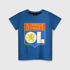 Детская футболка хлопок с принтом ФК Олимпик , 100% хлопок | круглый вырез горловины, полуприлегающий силуэт, длина до линии бедер | болельщикам | для болельщиков | марсельский олипик | олимпик | фк | футбол | футбольные клубы