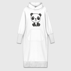 Платье удлиненное хлопок с принтом Панда рисунок ,  |  | панда