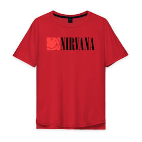Мужская футболка хлопок Oversize с принтом Nirvana Smile , 100% хлопок | свободный крой, круглый ворот, “спинка” длиннее передней части | nirvana | nirvana smile | нирвана | нирвана smile | нирвана смайл