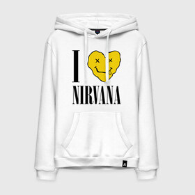 Мужская толстовка хлопок с принтом I love Nirvana , френч-терри, мягкий теплый начес внутри (100% хлопок) | карман-кенгуру, эластичные манжеты и нижняя кромка, капюшон с подкладом и шнурком | i love nirvana | nirvana | нирвана | я люблю нирвану