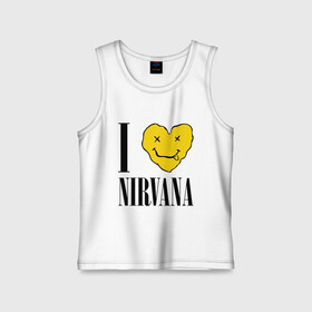 Детская майка хлопок с принтом I love Nirvana ,  |  | i love nirvana | nirvana | нирвана | я люблю нирвану