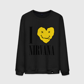 Мужской свитшот хлопок с принтом I love Nirvana , 100% хлопок |  | i love nirvana | nirvana | нирвана | я люблю нирвану