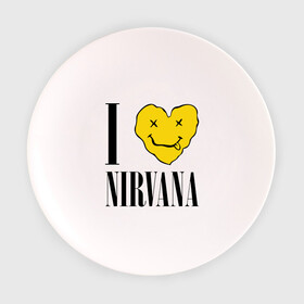 Тарелка с принтом I love Nirvana , фарфор | диаметр - 210 мм
диаметр для нанесения принта - 120 мм | i love nirvana | nirvana | нирвана | я люблю нирвану