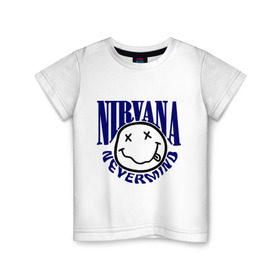 Детская футболка хлопок с принтом Nevermind Nirvana , 100% хлопок | круглый вырез горловины, полуприлегающий силуэт, длина до линии бедер | kurt kobain | nirvana | курт кобейн | музыкальные группы | нирвана | рок группы