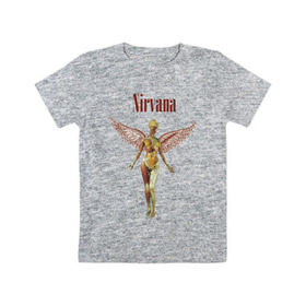 Детская футболка хлопок с принтом Like an angel , 100% хлопок | круглый вырез горловины, полуприлегающий силуэт, длина до линии бедер | kurt kobain | nirvana | курт кобейн | музыкальные группы | нирвана | рок группы