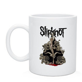 Кружка с принтом Slipknot illustration skulls , керамика | объем — 330 мл, диаметр — 80 мм. Принт наносится на бока кружки, можно сделать два разных изображения | metall | punk | rock | slipknot | метал | металл | нью метал | панк | панк рок | рок | слипкнот