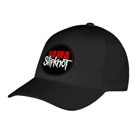 Бейсболка с принтом Slipknot iowa logo , 100% хлопок | классический козырек, металлическая застежка-регулятор размера | metall | punk | rock | slipknot | метал | металл | нью метал | панк | панк рок | рок | слипкнот