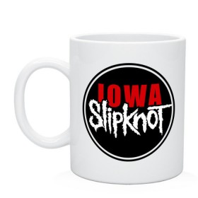 Кружка с принтом Slipknot iowa logo , керамика | объем — 330 мл, диаметр — 80 мм. Принт наносится на бока кружки, можно сделать два разных изображения | metall | punk | rock | slipknot | метал | металл | нью метал | панк | панк рок | рок | слипкнот