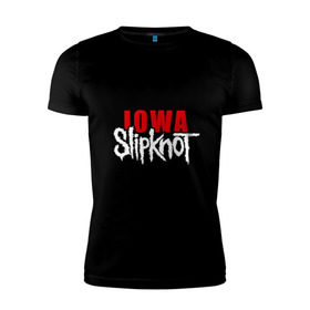 Мужская футболка премиум с принтом Slipknot iowa logo , 92% хлопок, 8% лайкра | приталенный силуэт, круглый вырез ворота, длина до линии бедра, короткий рукав | metall | punk | rock | slipknot | метал | металл | нью метал | панк | панк рок | рок | слипкнот