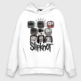 Мужское худи Oversize хлопок с принтом Slipknot masks , френч-терри — 70% хлопок, 30% полиэстер. Мягкий теплый начес внутри —100% хлопок | боковые карманы, эластичные манжеты и нижняя кромка, капюшон на магнитной кнопке | metall | метал | металл | нью метал | слипкнот