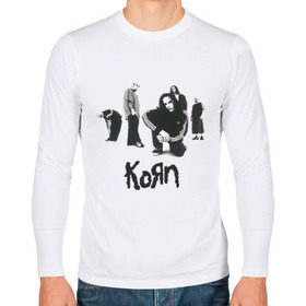 Мужской лонгслив хлопок с принтом Korn 5 , 100% хлопок |  | corn | корн | метал | металика | панк рок | рок