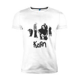Мужская футболка премиум с принтом Korn 5 , 92% хлопок, 8% лайкра | приталенный силуэт, круглый вырез ворота, длина до линии бедра, короткий рукав | Тематика изображения на принте: corn | корн | метал | металика | панк рок | рок