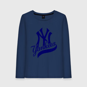 Женский лонгслив хлопок с принтом NY - Yankees , 100% хлопок |  | new york yankees | swag | нью йорк янкис | сваг | свэг