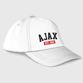 Бейсболка с принтом FC Ajax Est. 1900 , 100% хлопок | классический козырек, металлическая застежка-регулятор размера | fc ajax est. 1900 | аякс | фк ajax | фк аякс