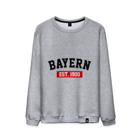 Мужской свитшот хлопок с принтом FC Bayern Est. 1900 , 100% хлопок |  | bayern | fc bayern | fc bayern est 1900 | баерн