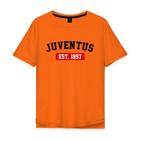 Мужская футболка хлопок Oversize с принтом FC Juventus Est. 1897 , 100% хлопок | свободный крой, круглый ворот, “спинка” длиннее передней части | fc juventus | juventus | ювентус