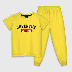 Детская пижама хлопок с принтом FC Juventus Est. 1897 , 100% хлопок |  брюки и футболка прямого кроя, без карманов, на брюках мягкая резинка на поясе и по низу штанин
 | fc juventus | juventus | ювентус