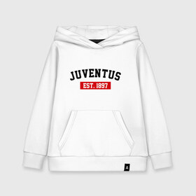 Детская толстовка хлопок с принтом FC Juventus Est 1897 , 100% хлопок | Круглый горловой вырез, эластичные манжеты, пояс, капюшен | fc juventus | juventus | ювентус